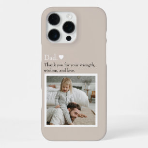 Coque iPhone 16 Pro Max Papa, Merci Pour – Photo & Texte personnalisés