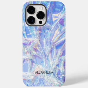 Coque Pour Pour iPhone 14 Pro Max Papier Aluminium Froissé Iridescent Personnalisé
