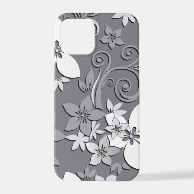 Coque iPhone Papier mural à fleurs 2 (Verso)
