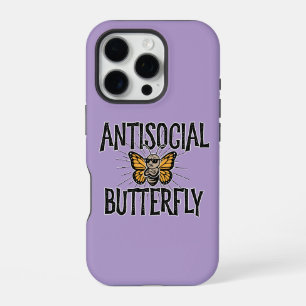 Coque iPhone 16 Pro Papillon antisocial - ermite drôle
