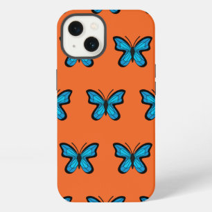 Etui iPhone 13 Papillon Bleu