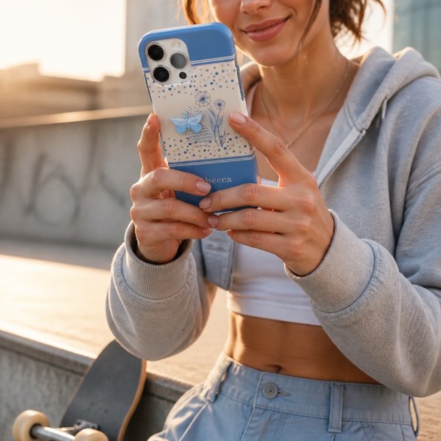 Coque iPhone Papillon Boho & Botanique (Créateur téléchargé)
