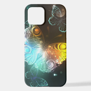 Coque iPhone 12 Papillon lumineux et papillons de nuit