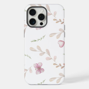 Papillons, Plantes et Cœurs Motif Sans Couture