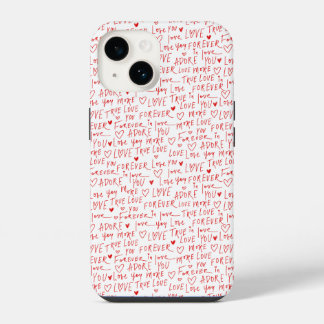 Coque Pour iPhone 14 Paroles romantiques de la Saint-Valentin