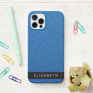 Coque iPhone 12 Pro Parties scintillant bleue, Arrière - plan Parties 