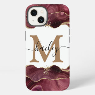Etui iPhone 13 parties scintillant bordeaux marbre Coque-Mate coq