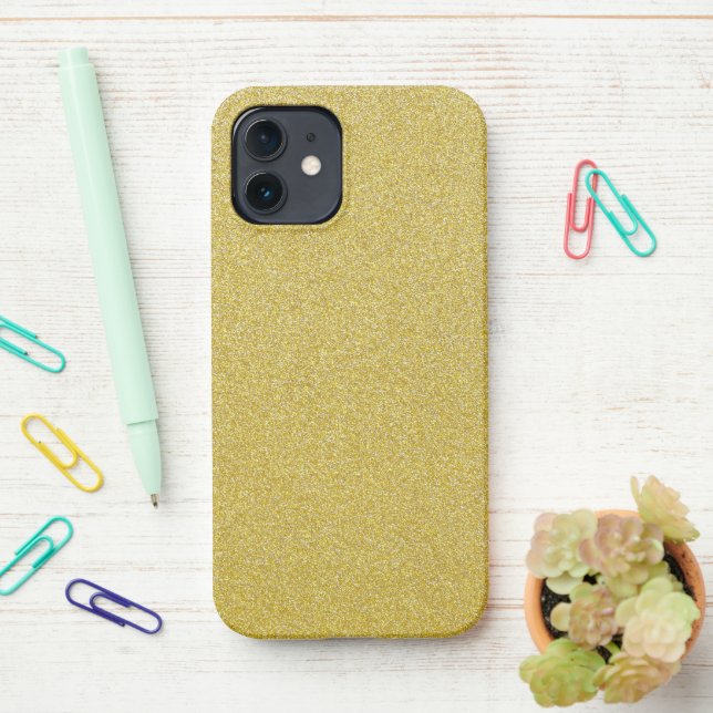 Coque iPhone Parties scintillant d'or, étincelle, Arrière - pla (Sur le bureau)