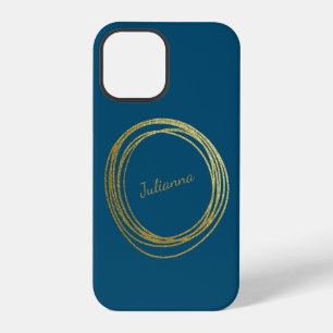 Coque iPhone 12 Pro Parties scintillant or Abstraite mignonne Personna