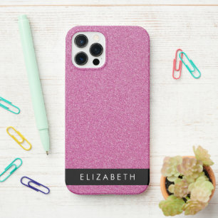 Coque iPhone 12 Pro Parties scintillant rose, Arrière - plan Parties s