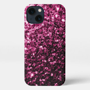 Etui iPhone 13 Parties scintillant rose foncé scintille