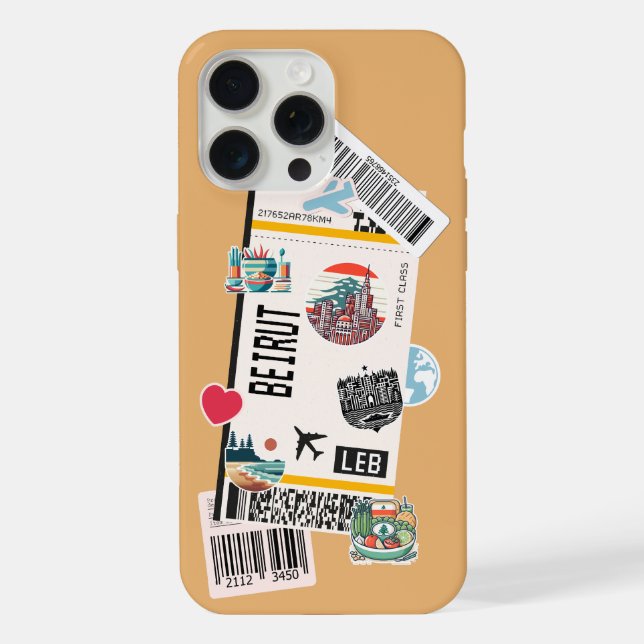 COQUE iPhone PASSE D'EMBARQUEMENT DE BEYROUTH LIBANON (Verso)