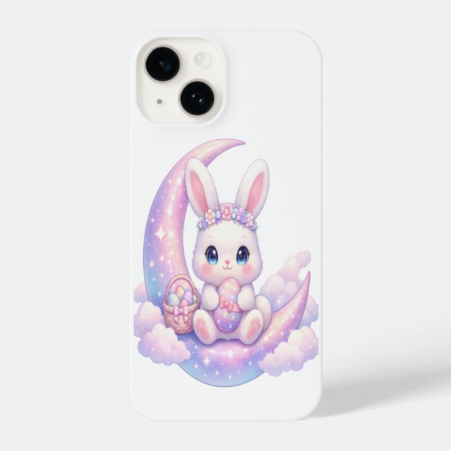 Coque iPhone Pastel Moon Bunny iPhone Case – Cute Kawaii Design (Verso)