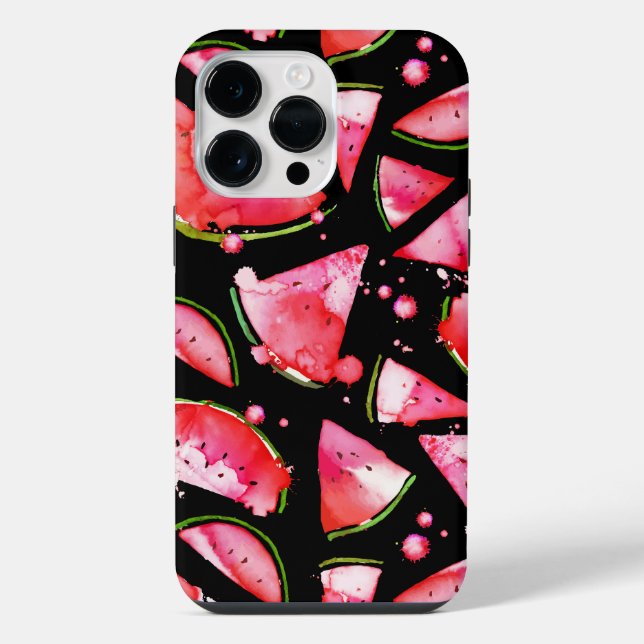 Coque iPhone Pastèque à l'aquarelle 2 (Verso)