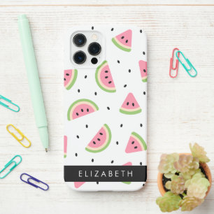 Coque iPhone 12 Pro Pastèque Rose, Pâtes De Pâques, Votre Nom