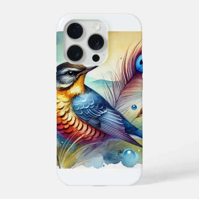 Coque iPhone Patagonian Thrush 310824AREF137 - Watercolor (Verso)