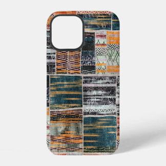 Coque iPhone 12 Patchwork collage mixage, surface composée motif i