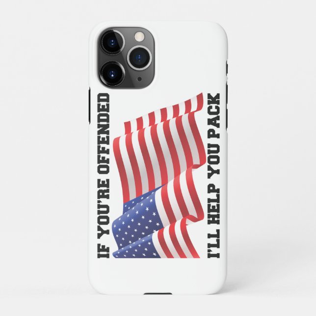 Coque iPhone patriote américain (Dos)