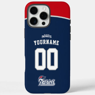Coque iPhone 16 Pro Max Patriotes Personnalisés Jersey Football Américain