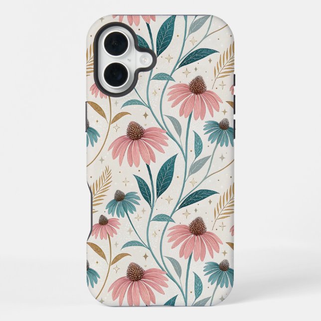 Coque iPhone Pattern Echineceas Glitter (Verso)
