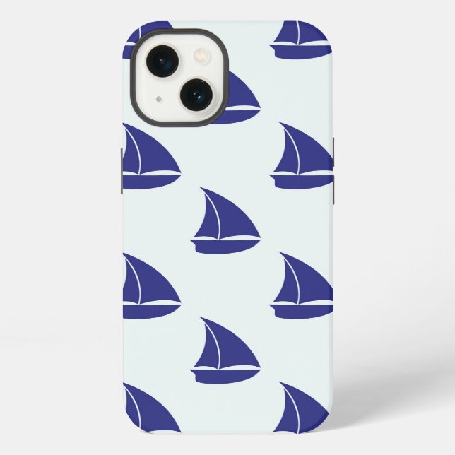 Coque iPhone Patterns bleus (Verso)