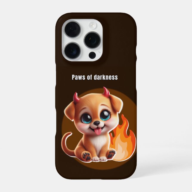 Coque iPhone Paws of Darkness Fire Dog Phone Case – Glowing  (Verso)