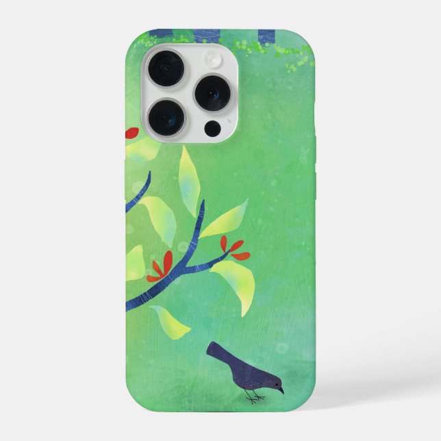Coque iPhone Paysage Abstrait vert (Verso)