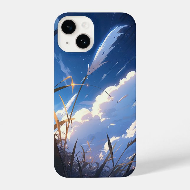 Coque iPhone Paysage animé venteux (Verso)