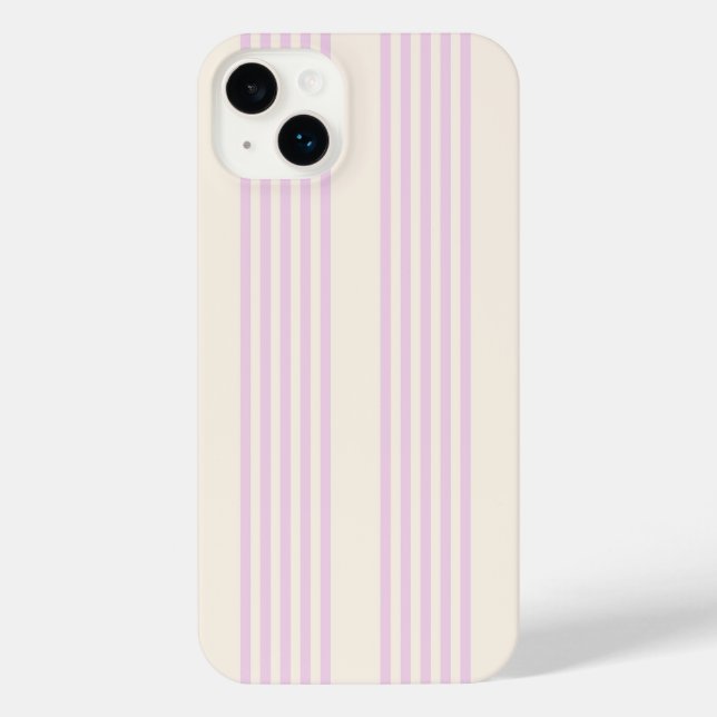 Coque iPhone Peaches et crème cinq bandes motif (Verso)