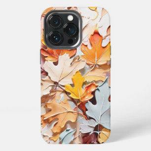 Etui iPhone 13 Pro Peinture à l'huile de feuilles d'automne aux coule
