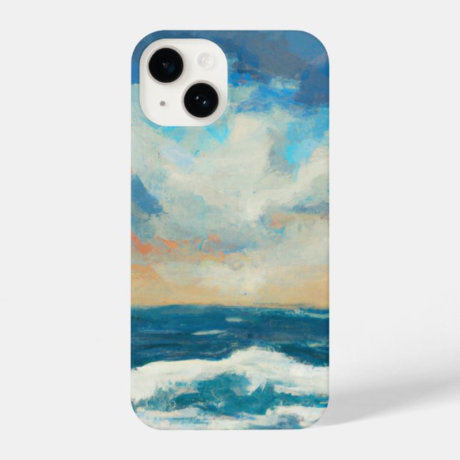 Coque iPhone Peinture à l'huile générée par Ocean Ai (Verso)