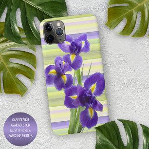 Peinture artistique aquarelle d'iris lilas violet