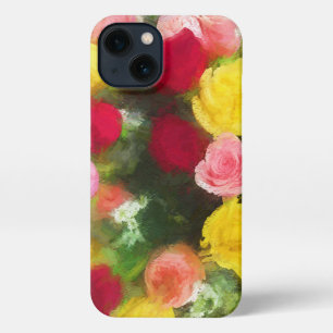 Etui iPhone 13 Peinture Bouquet Rose - Jolie Art Fleur Originale