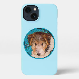 Etui iPhone 13 Peinture de chiot Terrier Fox - Art de chien origi