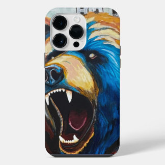 Coque Pour Pour iPhone 14 Pro Max Peinture Ours Grizzly - Art Animalier