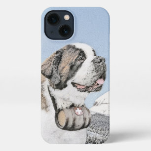Etui iPhone 13 Peinture Saint Bernard - Cute Original Chien Art