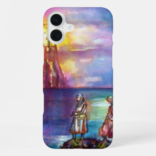 Coque iPhone 16 Plus PENDRAGON Chevaliers Médiévaux,Coucher de soleil s