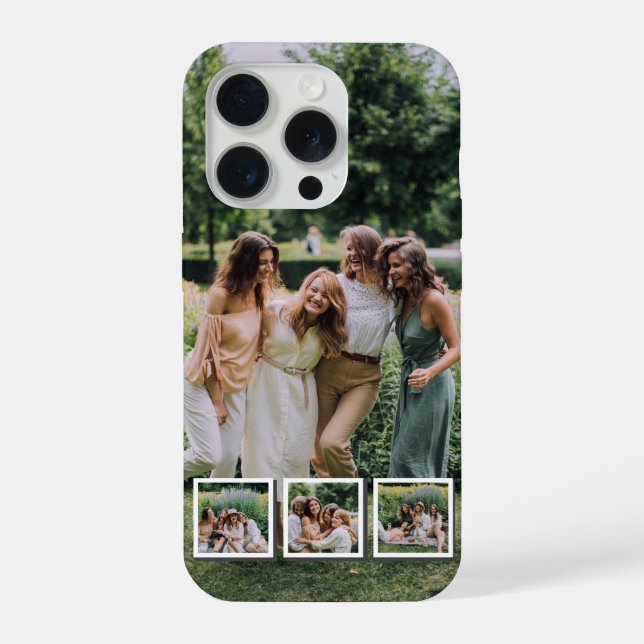 Coque iPhone Personalized Family & Friends 4 Photo  (Verso)