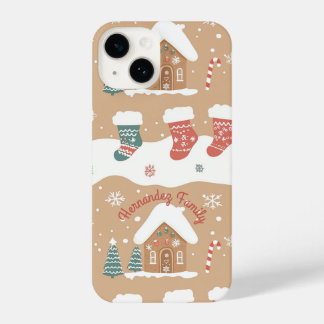 Coque Pour iPhone 14 Personalized Gingerbread Christmas Phone Case