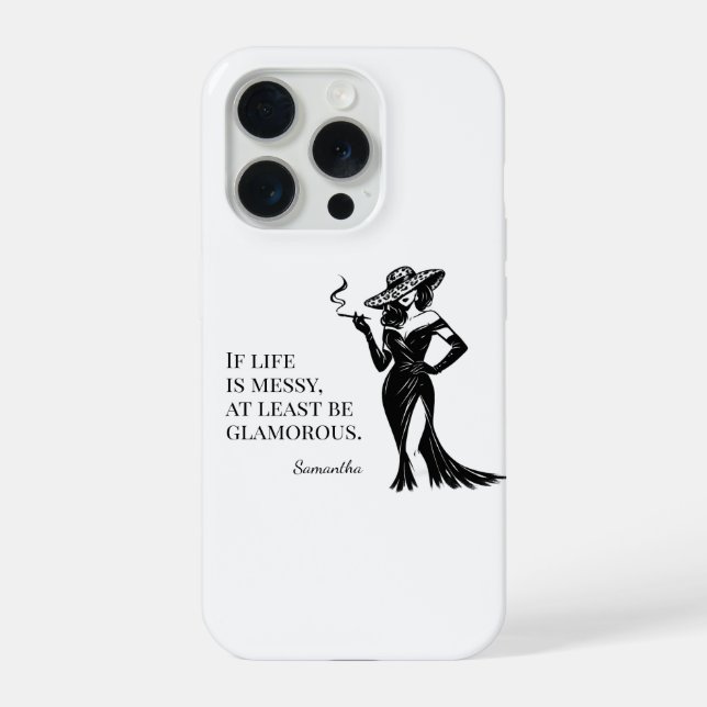 Coque iPhone Personalized Glam Style Quote Design  (Verso)