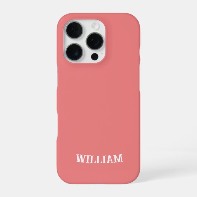 Coque iPhone Personalized LightCoral iPhone Case with Custom (Verso)