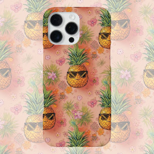 Coque iPhone 16 Pro Max Personnages de fête à l'ananas Rétro tropical mi