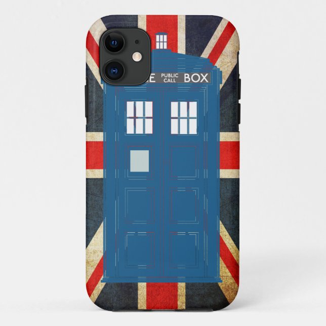 Coque iphone personnalisable de boîte de police (Dos)