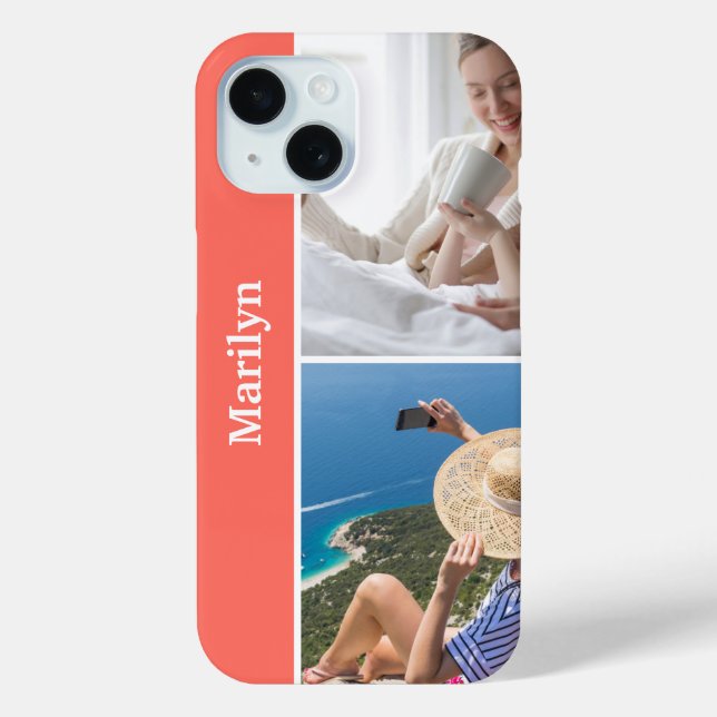Coque iphone personnalisé à deux photos avec Coque (Verso)