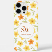 Coque iphone personnalisé avec orange|Fleur jaune