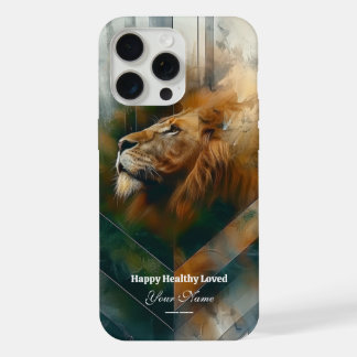 Personnalisé : Étui Majestic Lion pour iPhone 15 P