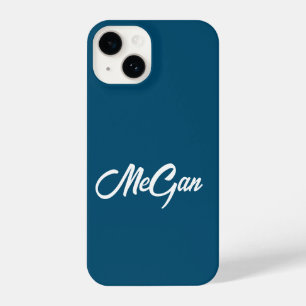 Coque Pour iPhone 14 Personnalisé Nom Personnalisé Coque Monogramme élé