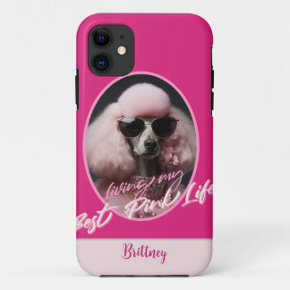 Coque iphone personnalisé Pink Poodle