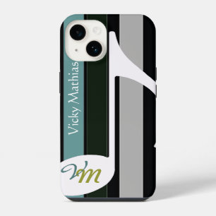 Coque Pour iPhone 14 personnaliser les rayures de note de musique