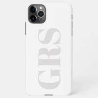 Personnaliser Monogramme, Gras Gris Lettres sur Bl